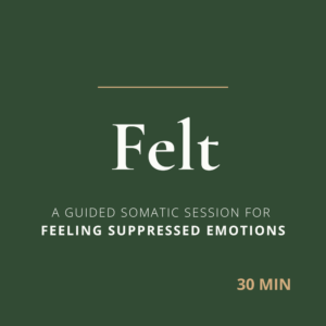A guided somatic session for feeling suppressed emotions, using body sensation as the entrance to what has been stored and never fully felt.