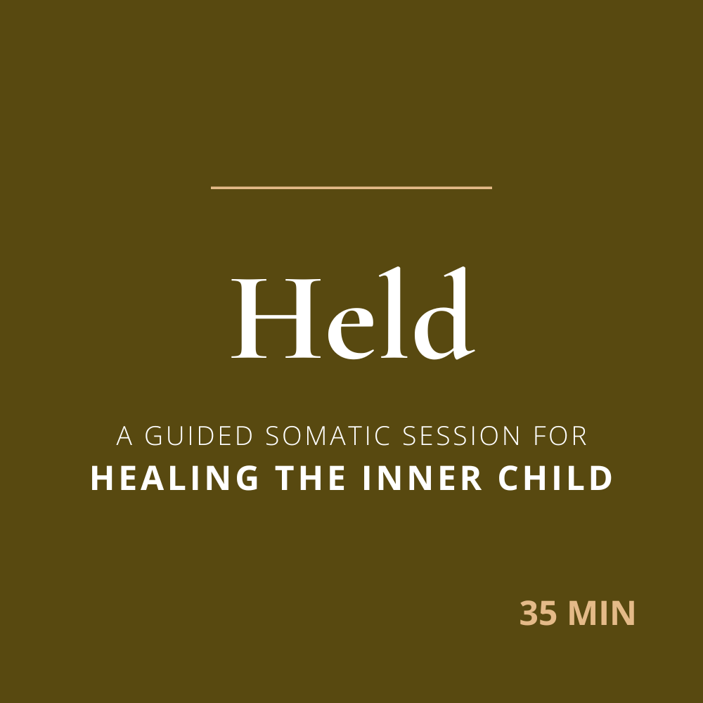 A guided somatic session for inner child healing, grieving what was missing and offering the younger part of you what it has been waiting to receive.