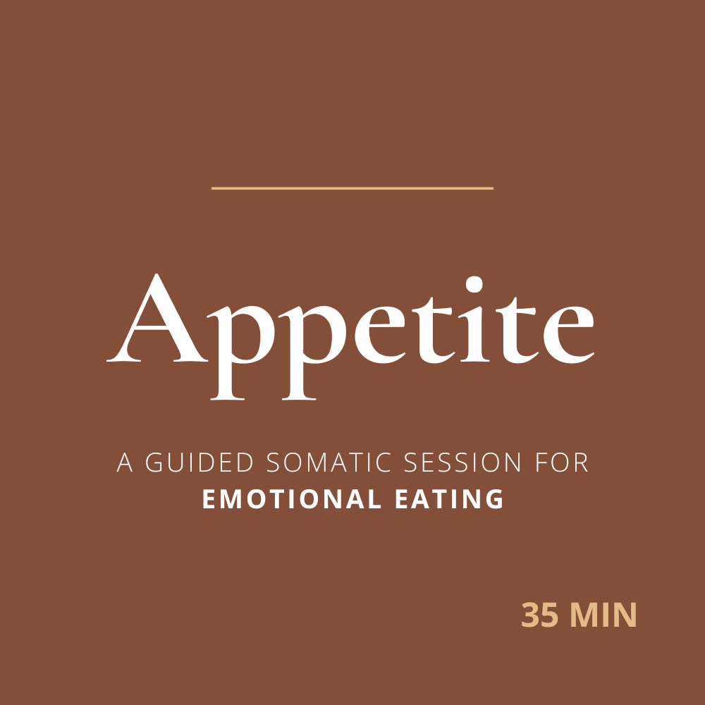 A 35-minute guided somatic session for emotional eating, to meet the urge in your body and hear the hunger underneath that was never about food.