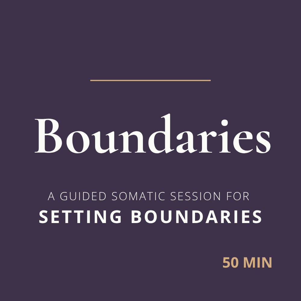 A 50-minute guided somatic session for setting boundaries and speaking up, healing the wounds that made self-expression feel unsafe, at their root.