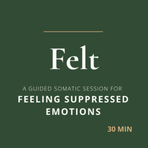 A guided somatic session for feeling suppressed emotions, using body sensation as the entrance to what has been stored and never fully felt.